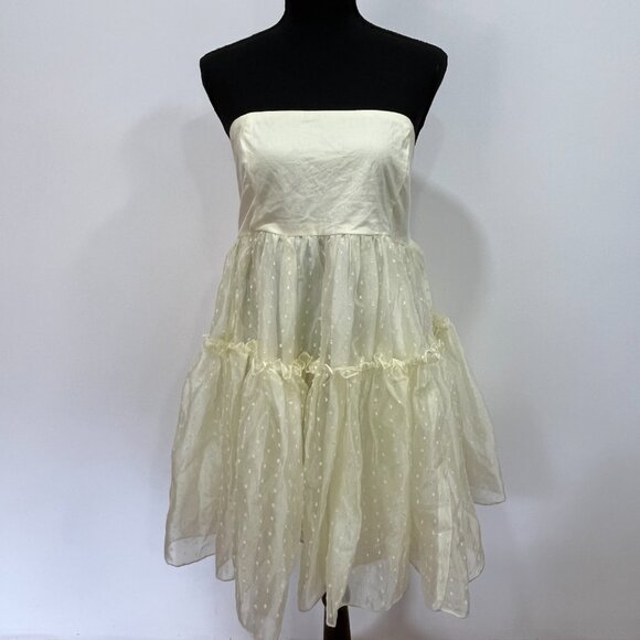 Free People Theo Summer Puff Mini Dress, XL, Yellow, NWT - Picture 6 of 10